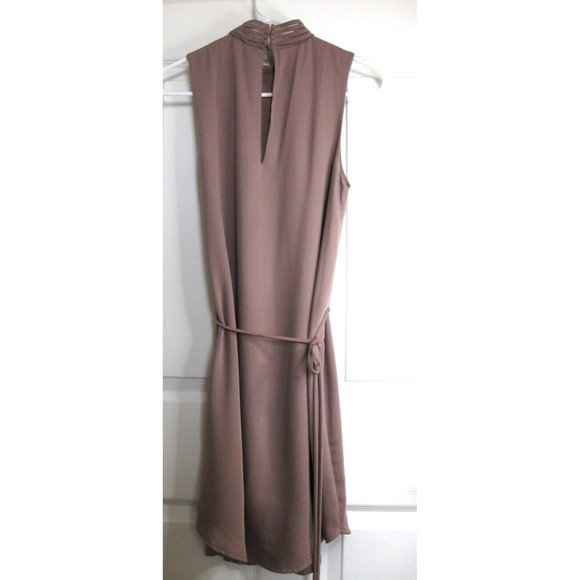 H&M Women's Dress Brown Size 4 Sleeveless Tie Waist Casual - Picture 9 of 16